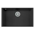 Latoscana 17 In. One Undermount Granite Composite Single Bowl Kitchen Sink, Black Metallic ON7610ST-44UG